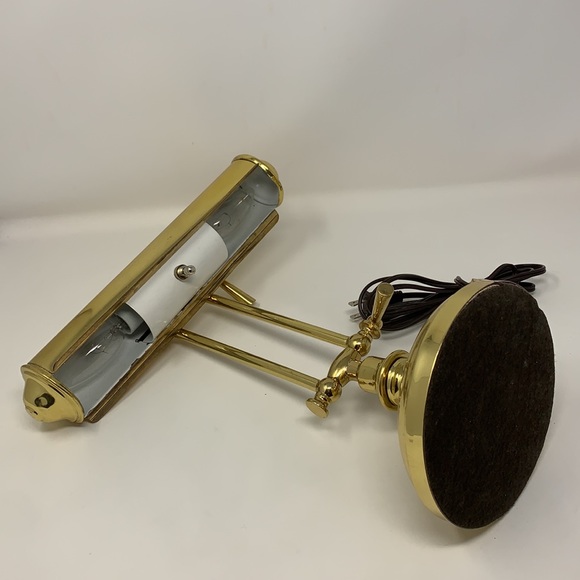 13” gold color bankers vintage desk lamp WORKS! 🚩OVER 5 POUNDS!🚩 - Picture 11 of 16